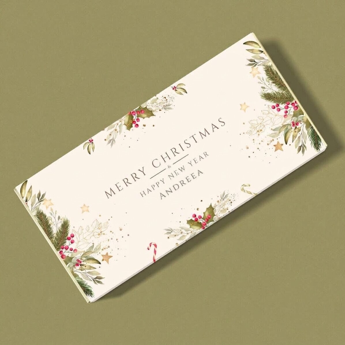 Chocolat personnalisé avec un message - Joyeux Noël !