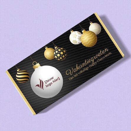 Chocolade op maat met boodschap en logo - Feestelijke groeten