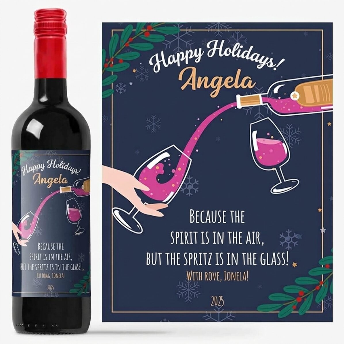 Vin personnalisé avec message - L