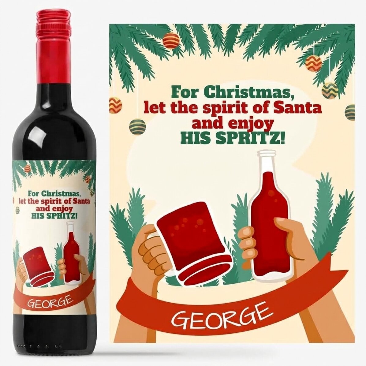 Vin personnalisé avec message - L