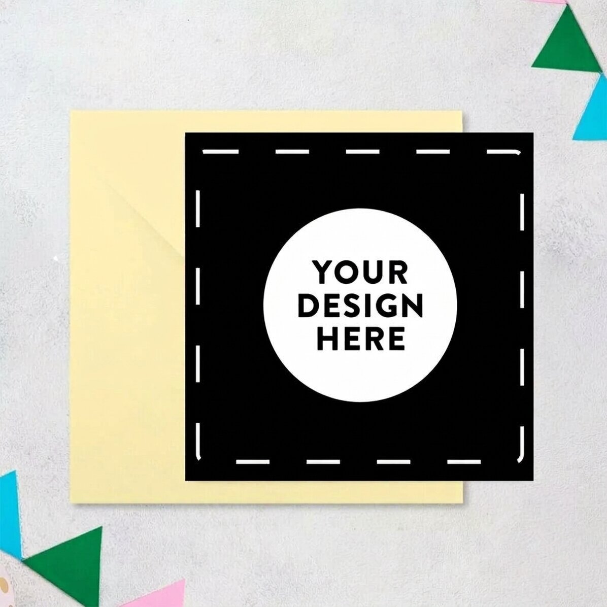 Carte carrée personnalisée avec votre illustration