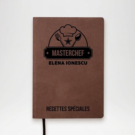 Agenda en cuir personnalisé avec inscription - Chef