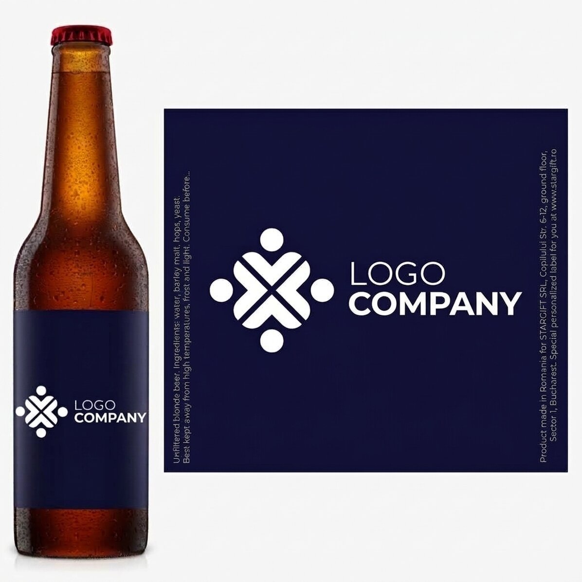 Bière personnalisée avec logo
