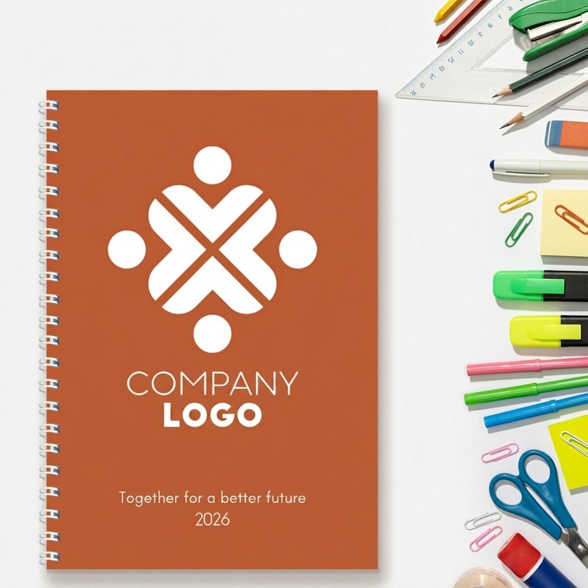 Carnet personnalisé avec logo et slogan