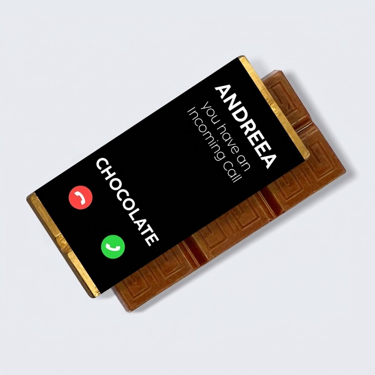 Gepersonaliseerde mini-chocoladereep met boodschap - Incomig call