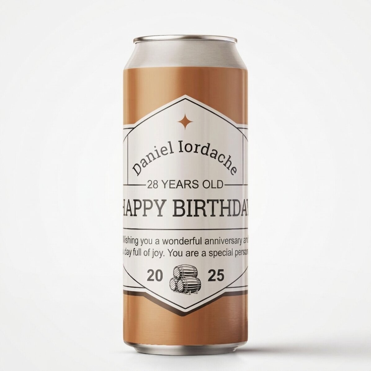 Bière en canette personnalisée avec un texte - Classic beer