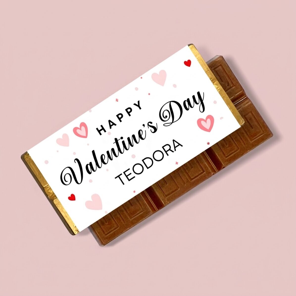 Gepersonaliseerde mini-chocoladereep met boodschap - Valentijnsdag
