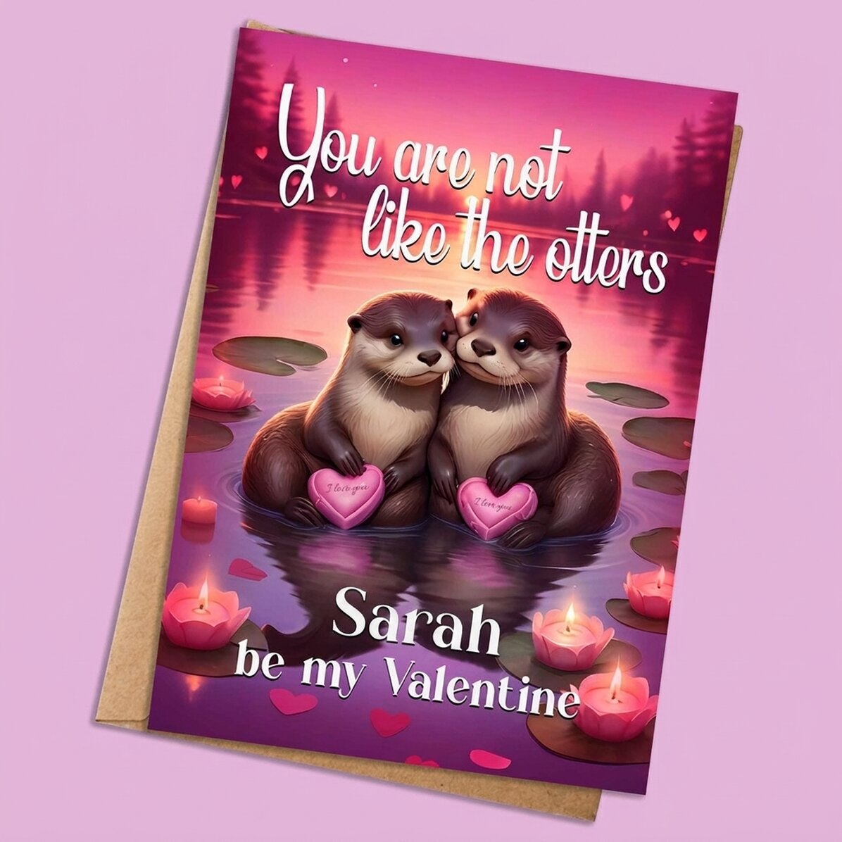 Carte personnalisée avec texte - Not like otters