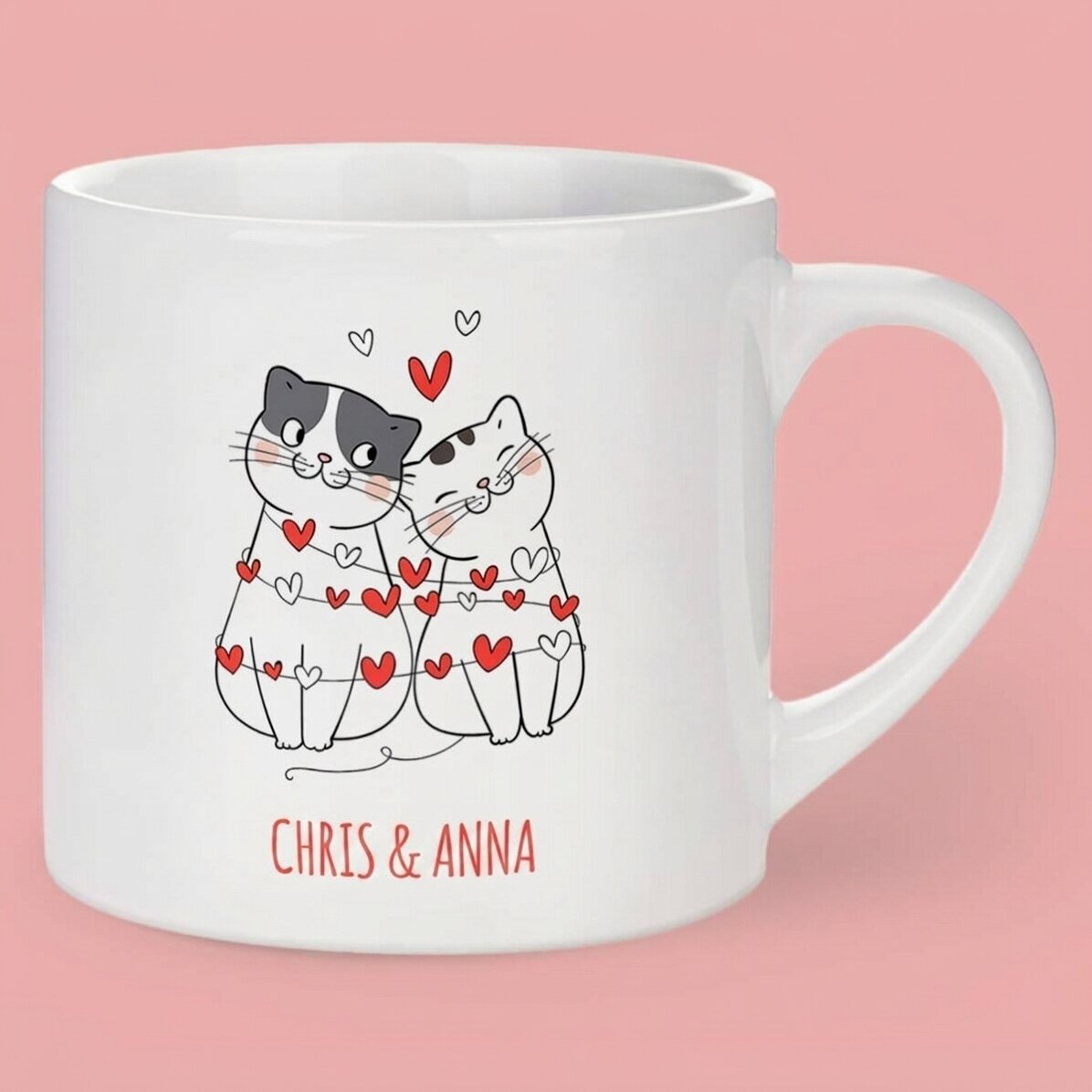 Gepersonaliseerde espressokop met een boodschap - Katjes