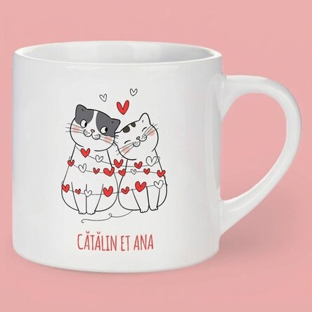 Tasse à espresso personnalisée avec un message - Minou