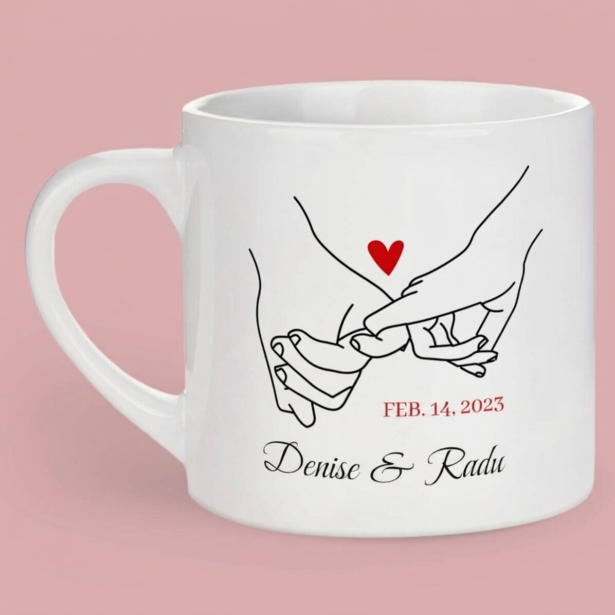Gepersonaliseerde espressokop met tekst en een foto - Promise