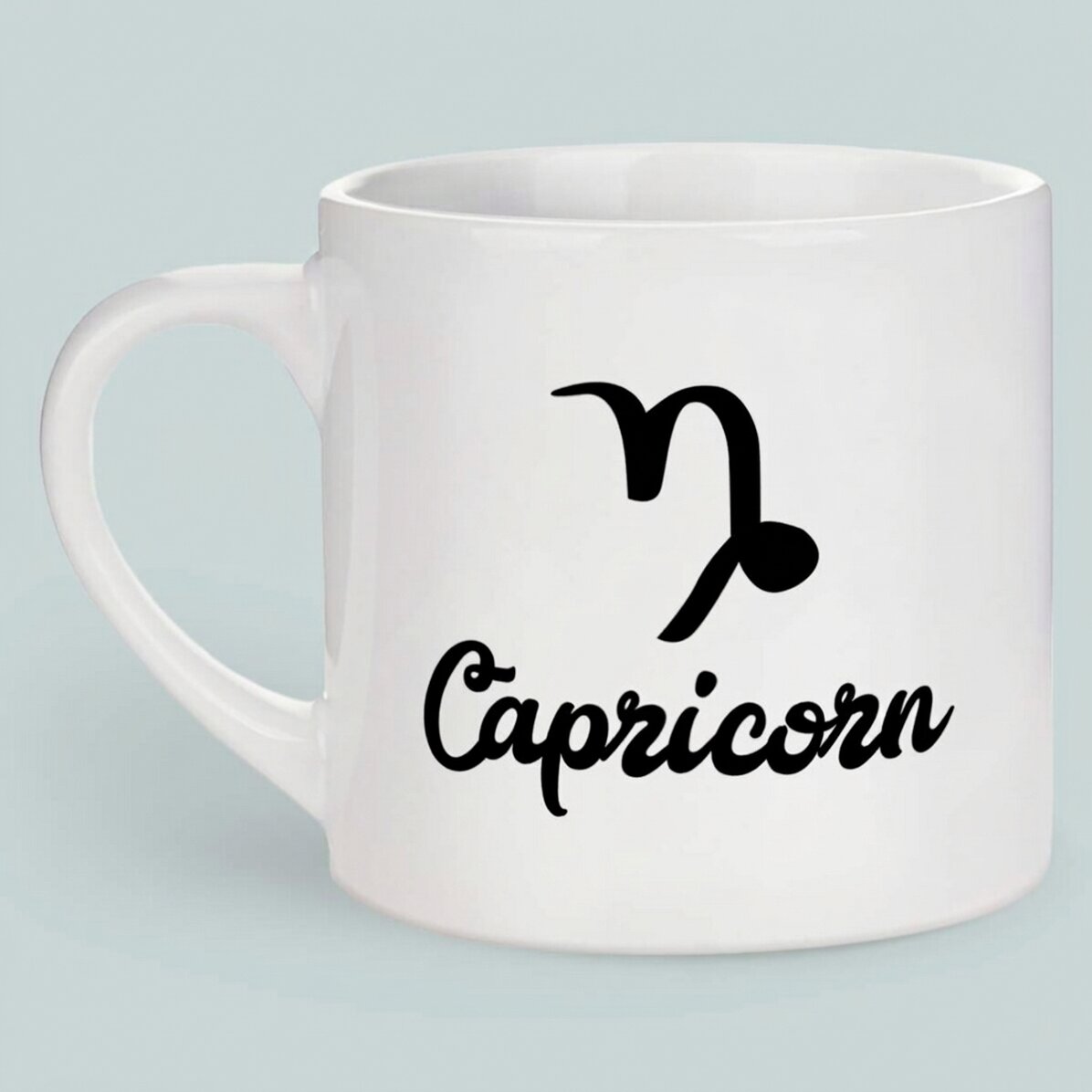Gepersonaliseerde espressokop met foto en tekst - Sterrenbeeld Steenbok