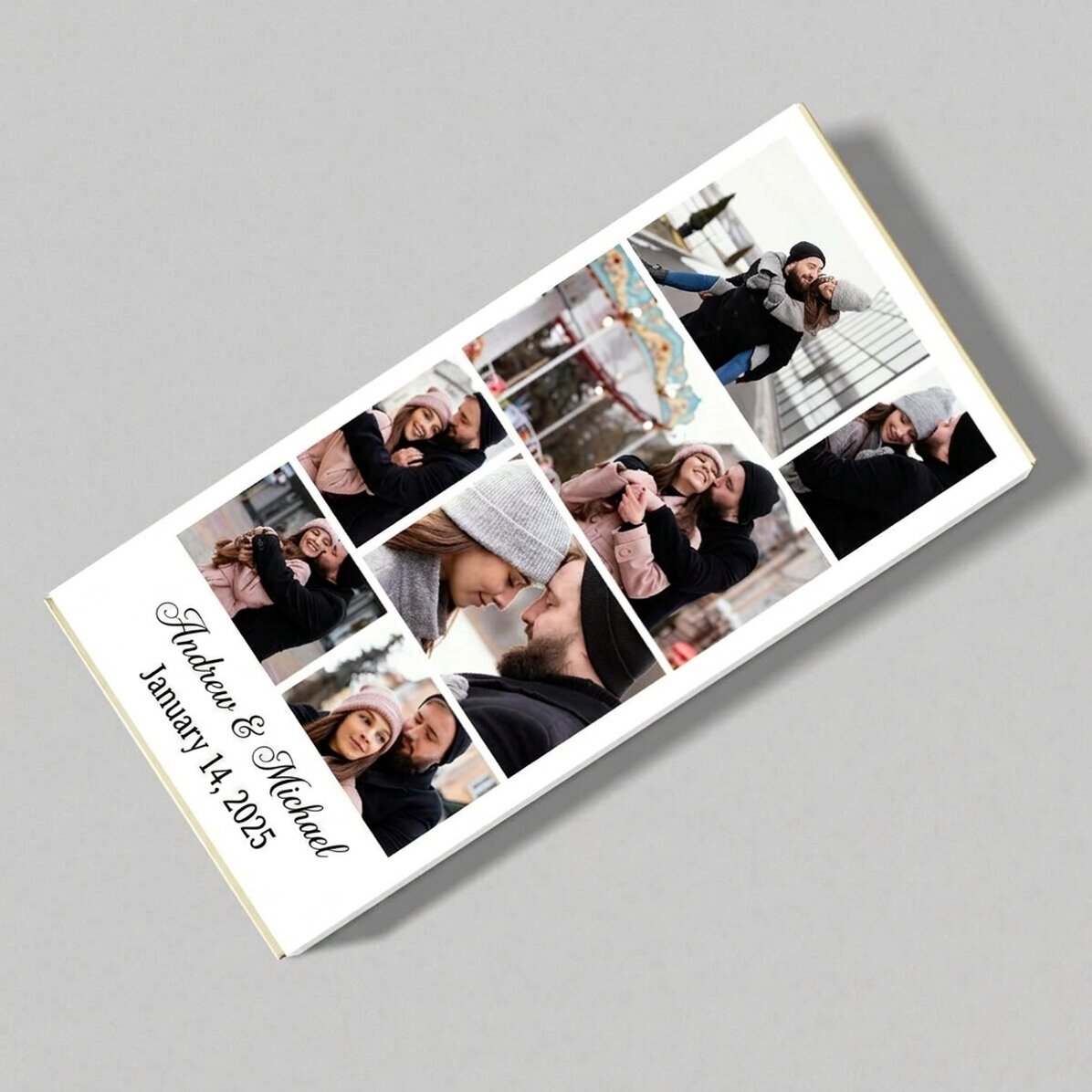 Chocolat personnalisé avec 10 photos et un message
