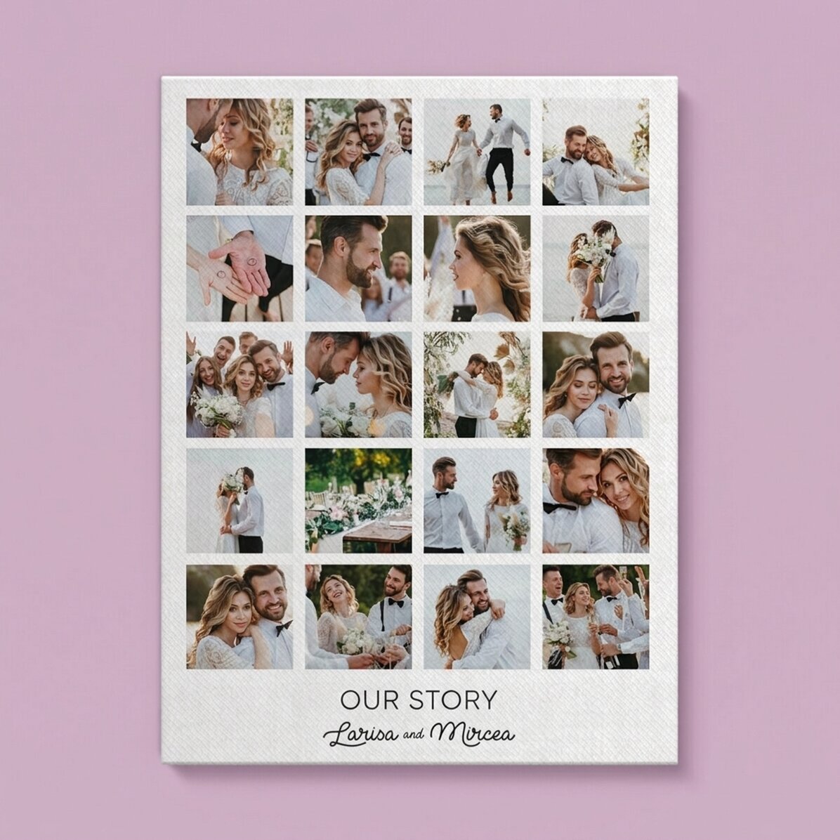 Tableau sur toile personnalisé avec 20 photos