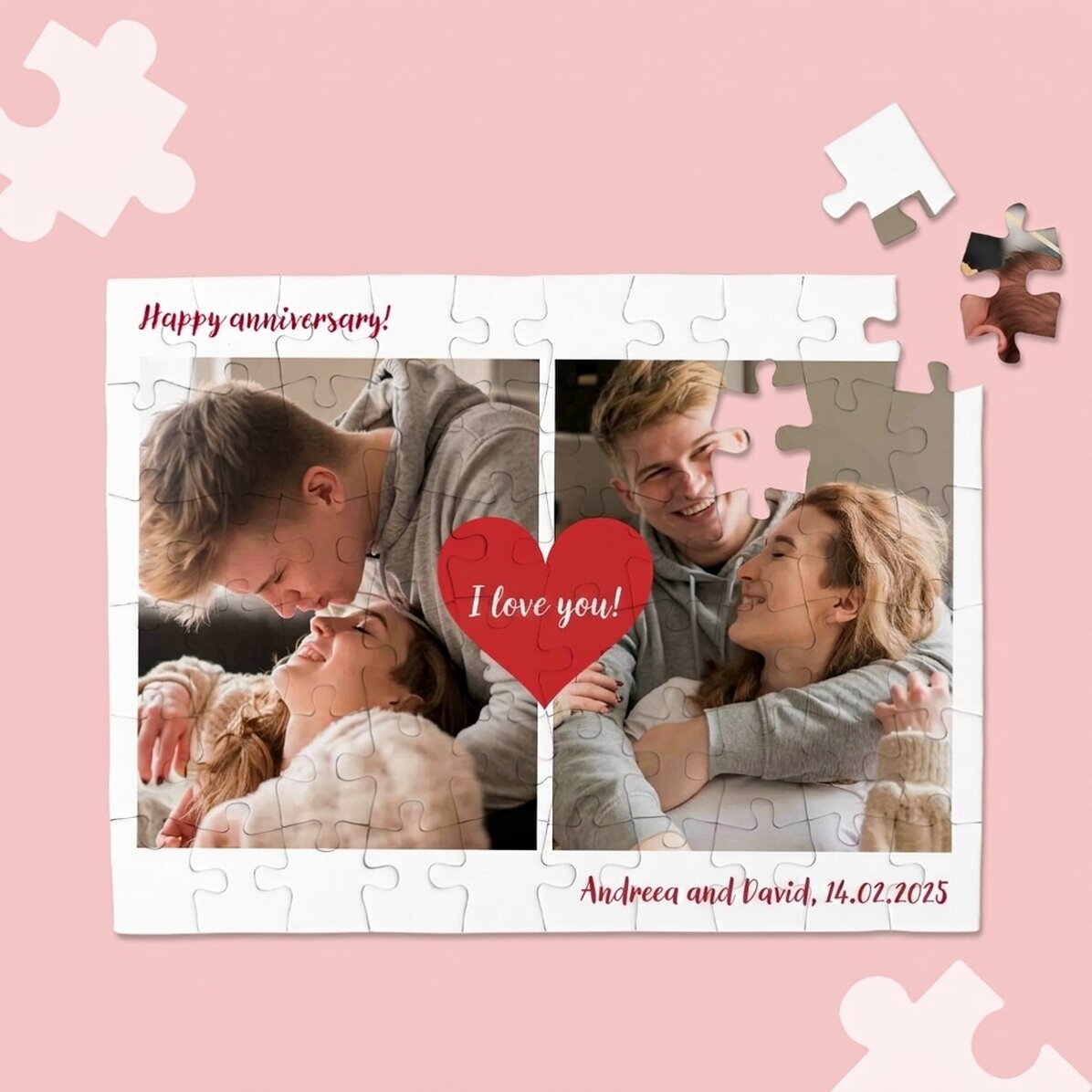 Gepersonaliseerde puzzel met 2 foto
