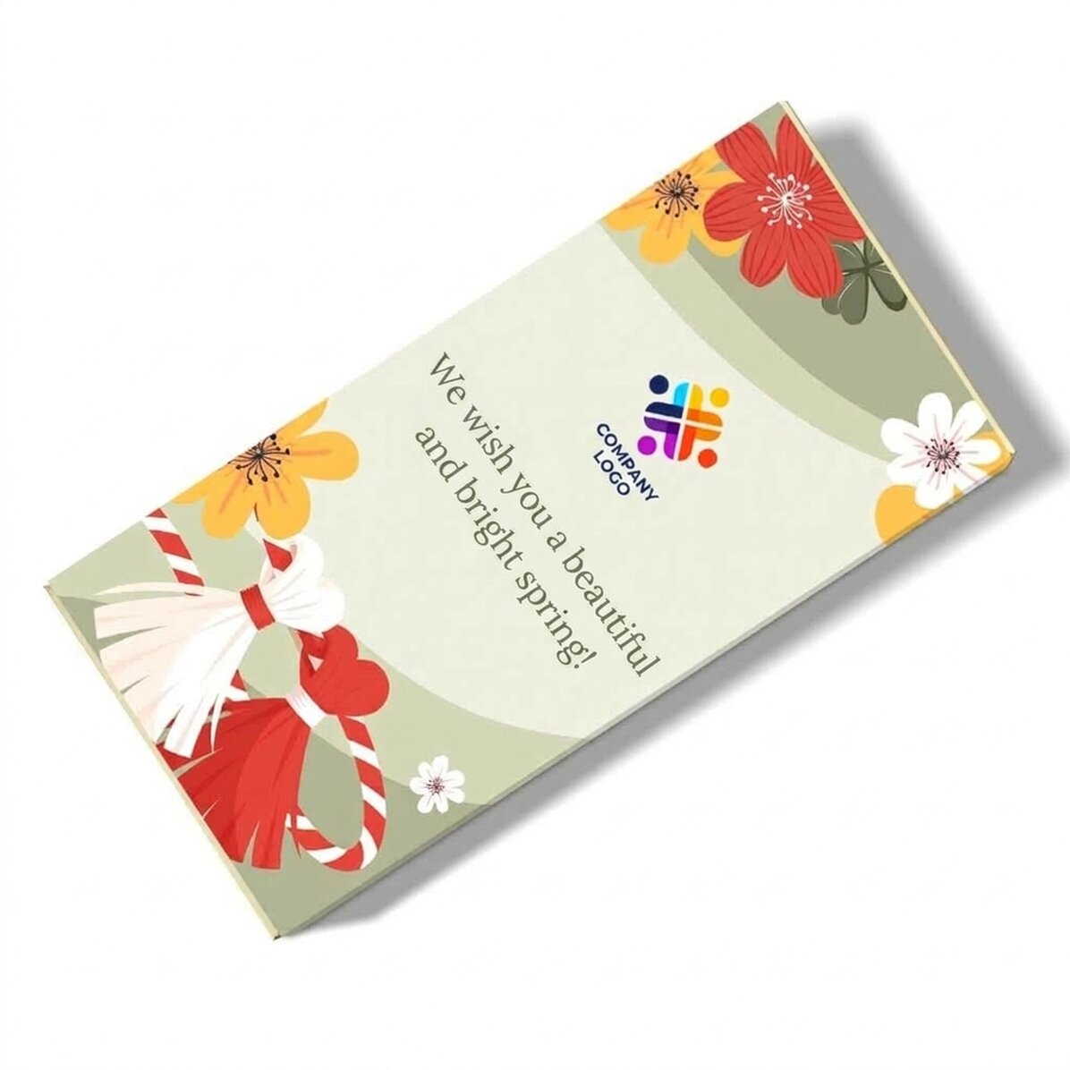 Chocolade op maat met boodschap en logo - Floral