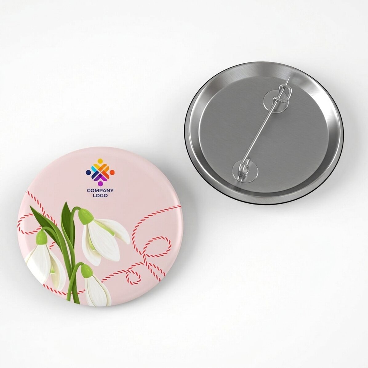 Gepersonaliseerde button met logo - Lente