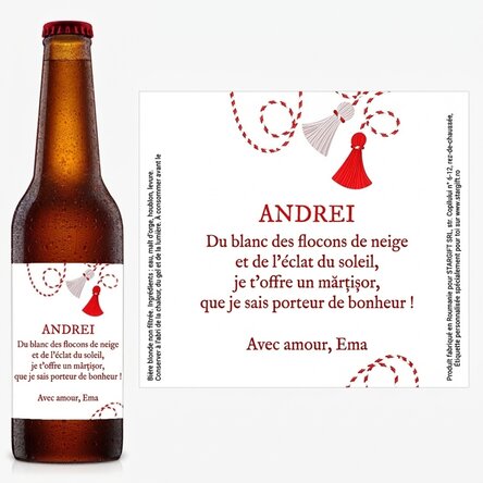 Bière personnalisée avec un message