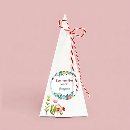 Gepersonaliseerde bloemenplantset met boodschap - Bloemen