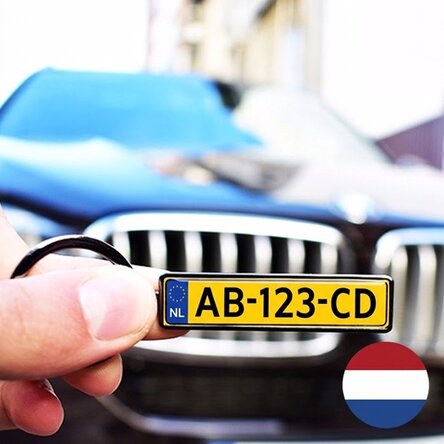 Gepersonaliseerde sleutelhanger met autokenteken uit Bulgarije