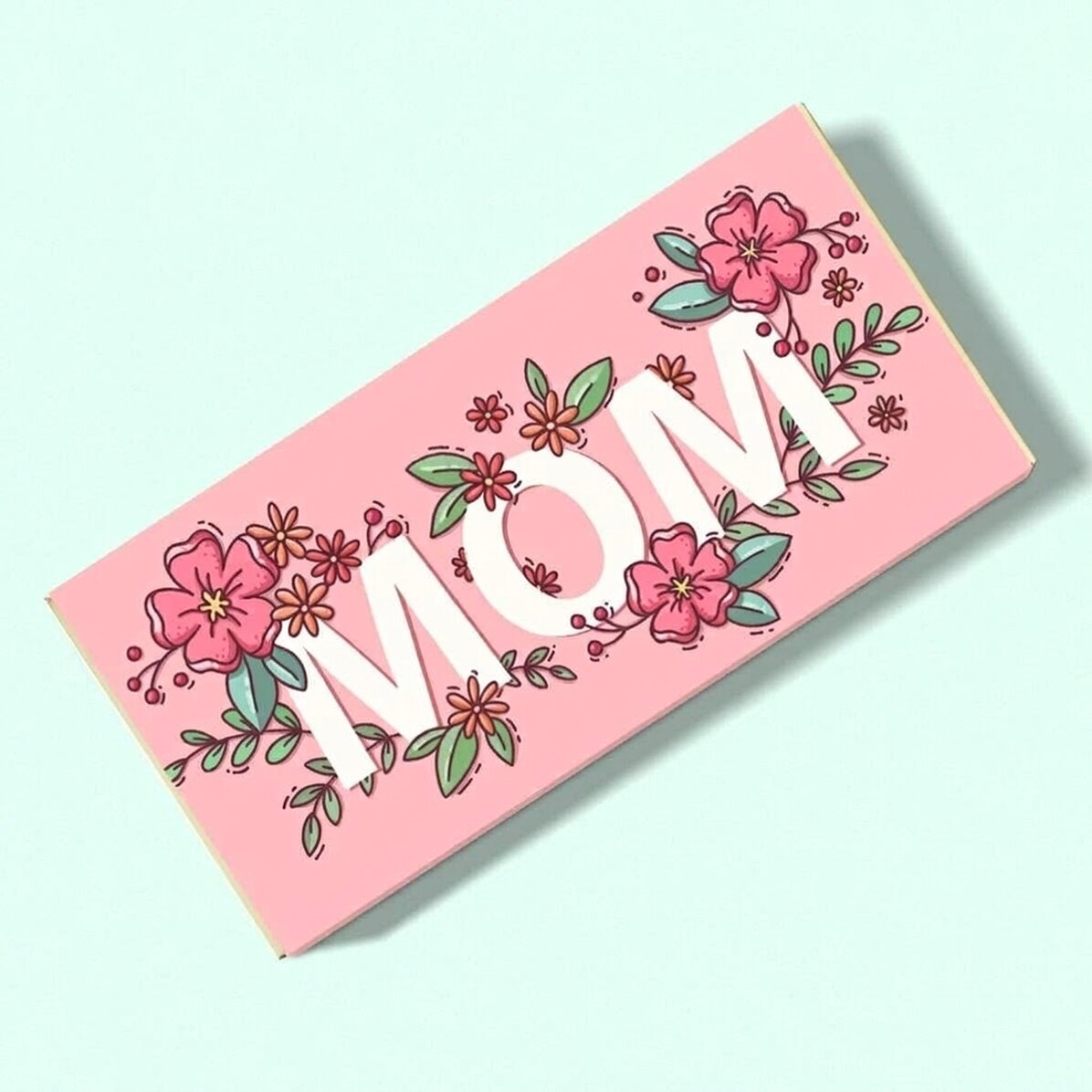 Chocolat personnalisé avec un message - Fleurs