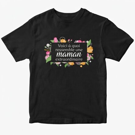 T-shirt en coton personnalisé avec inscription - « Femme extraordinaire »