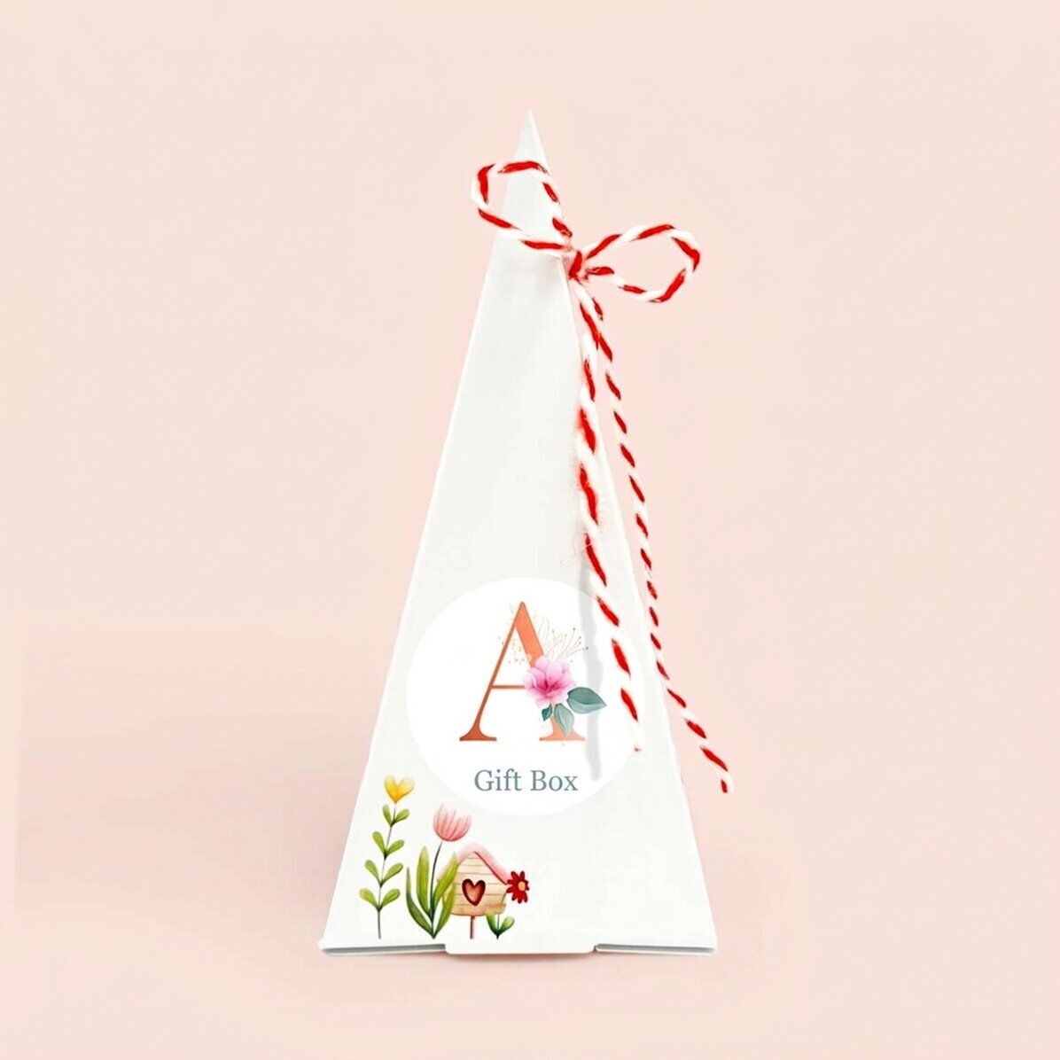 Gepersonaliseerde bloemenplantset met tekst - Floral