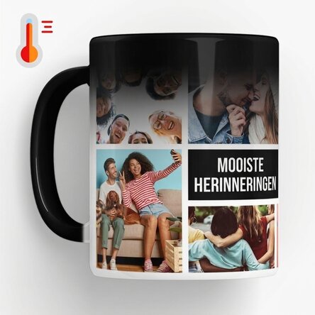 Gepersonaliseerde magische mok met 8 foto’s en tekst – De mooiste herinneringen