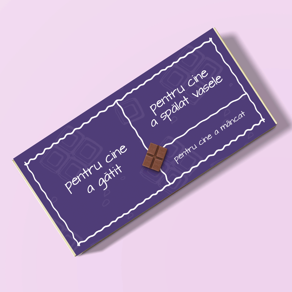 Chocolade met gepersonaliseerde tekst - Porties