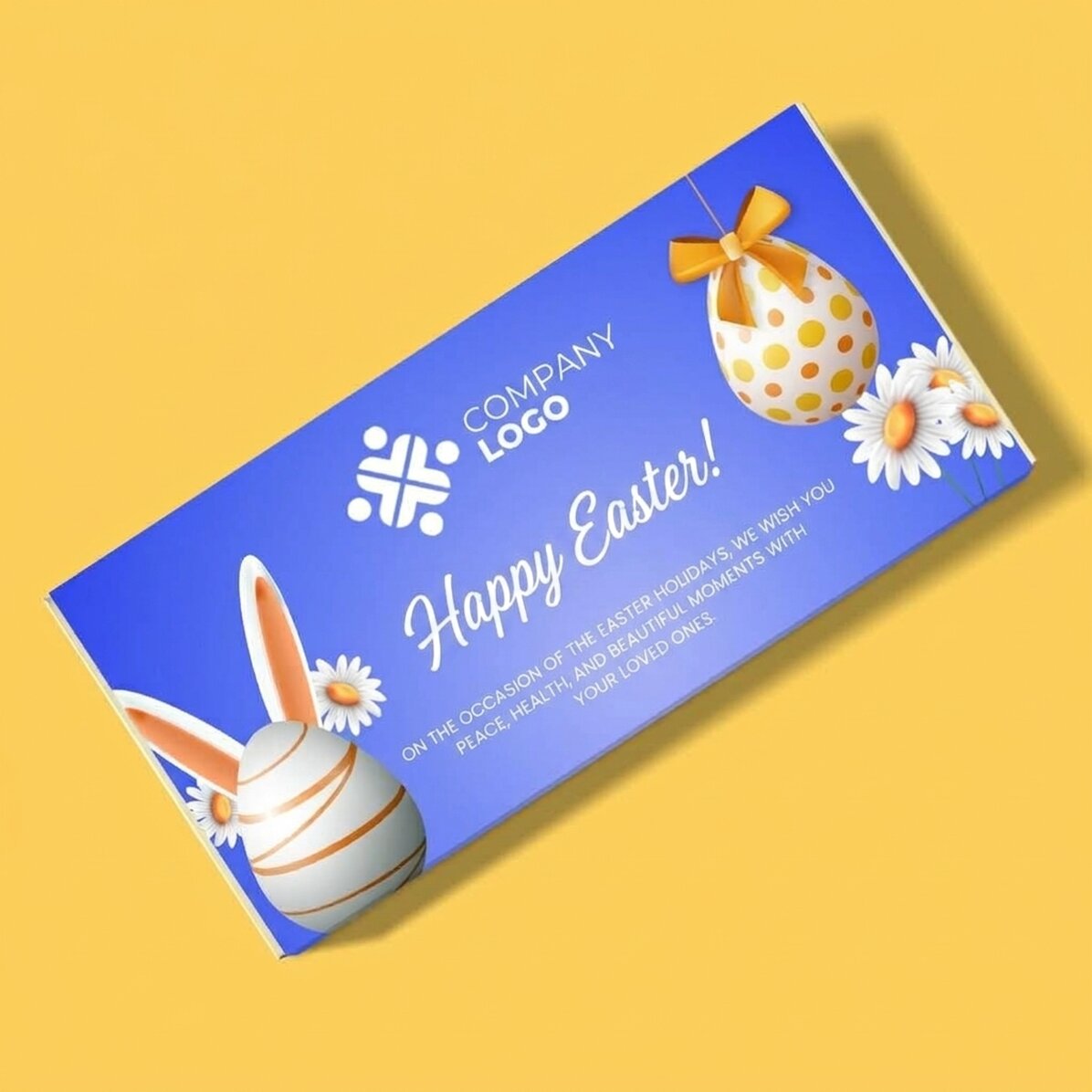 Chocolade met eigen logo en boodschap - Pasen