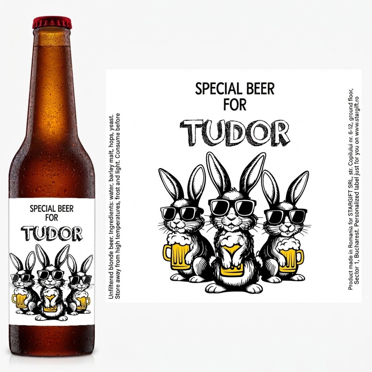 Bier met een persoonlijke boodschap - Cool bunny