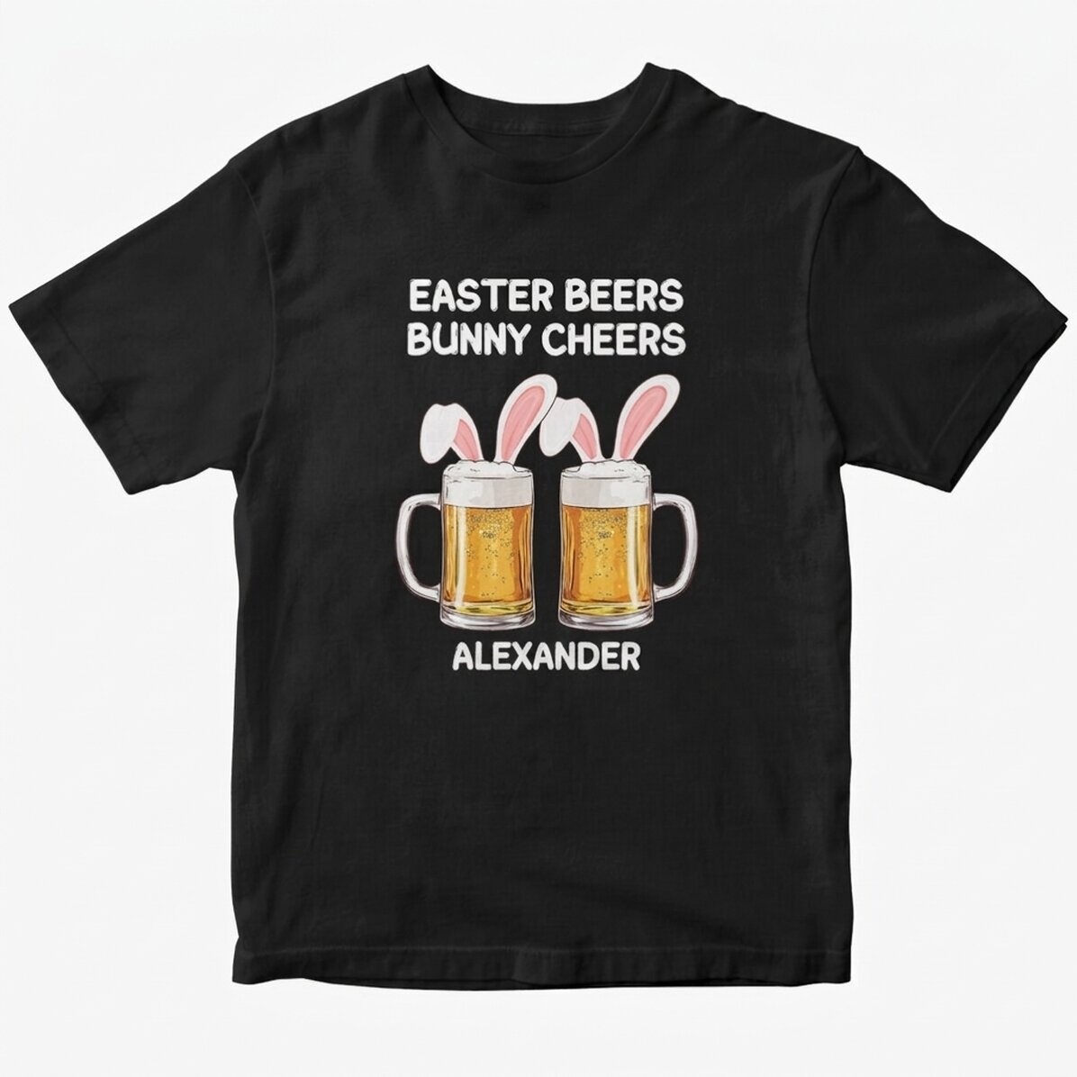 T-shirt en coton personnalisé avec inscription - « Easter cheers »