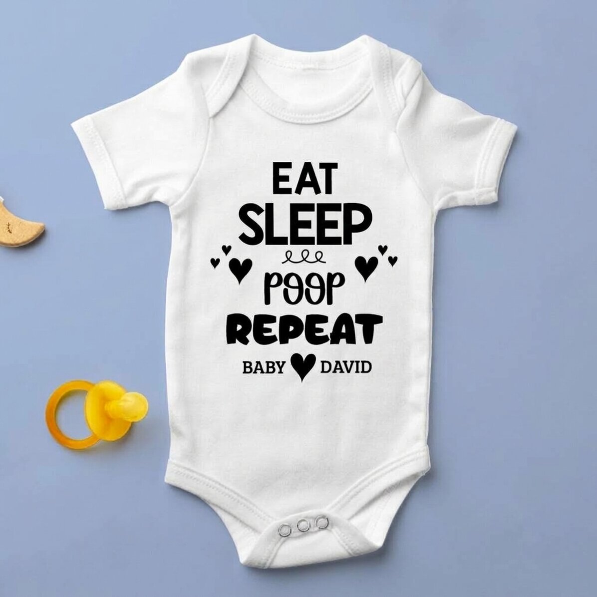 Gepersonaliseerd kinderbody met tekst - Repeat