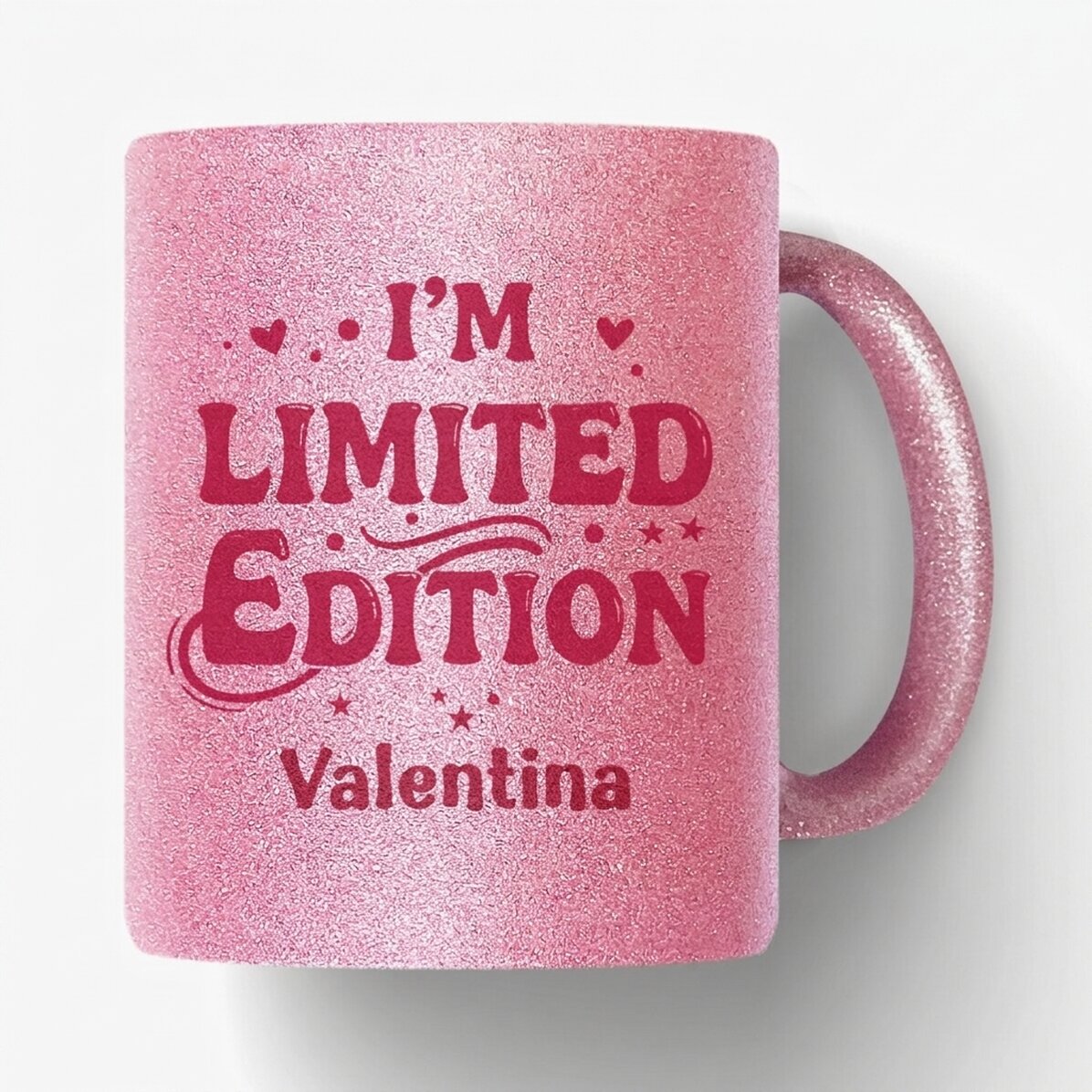 Mok met glitter, gepersonaliseerd met naam - Limited edition