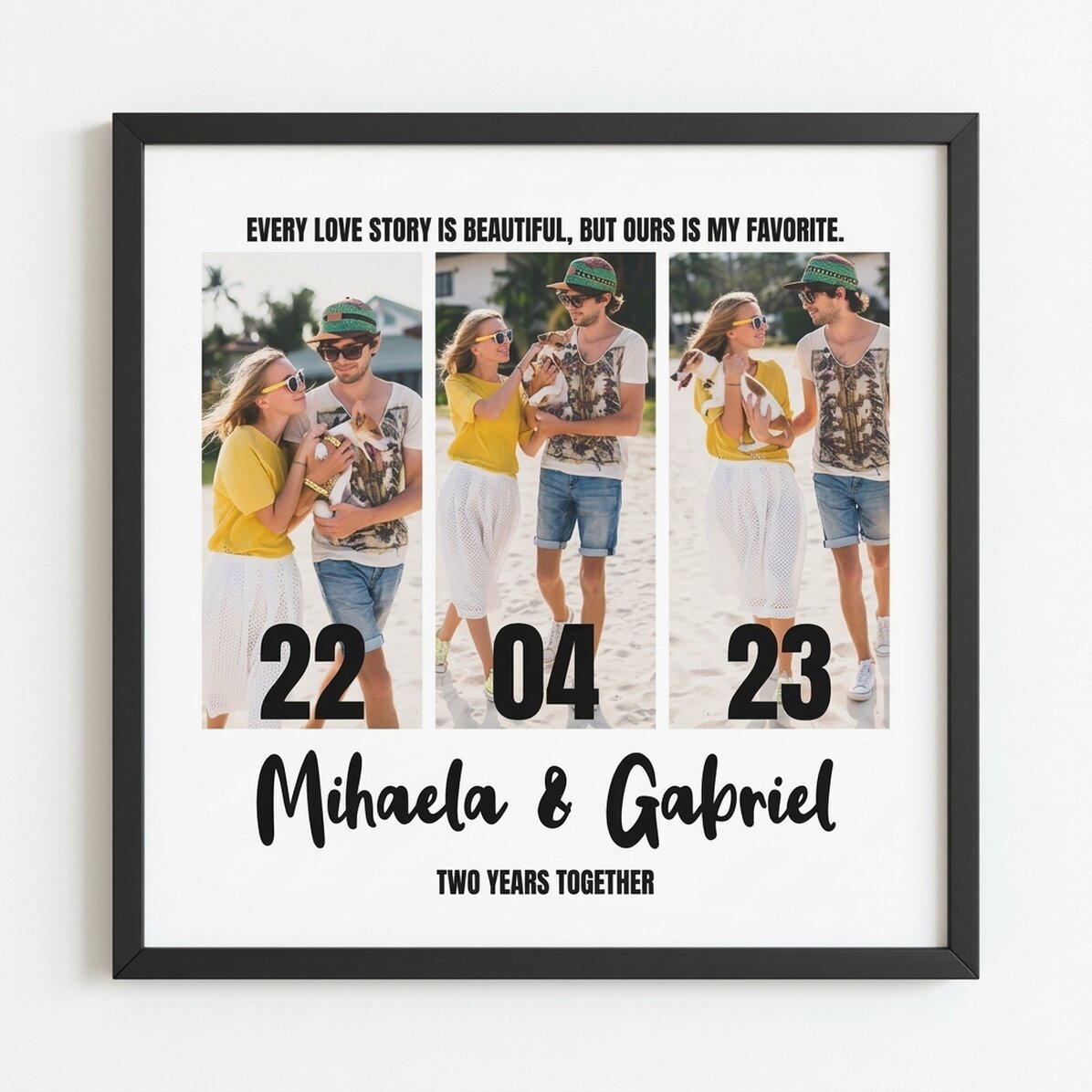 Gepersonaliseerd schilderij met 3 foto