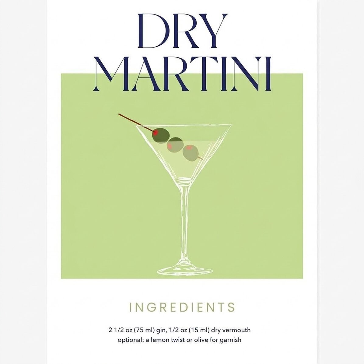 Affiche « Dry Martini »