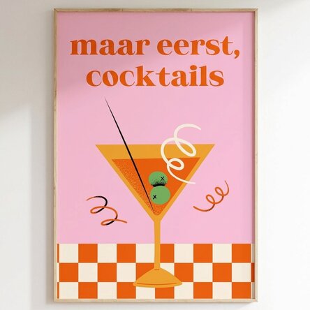 Poster Maar eerst: cocktails