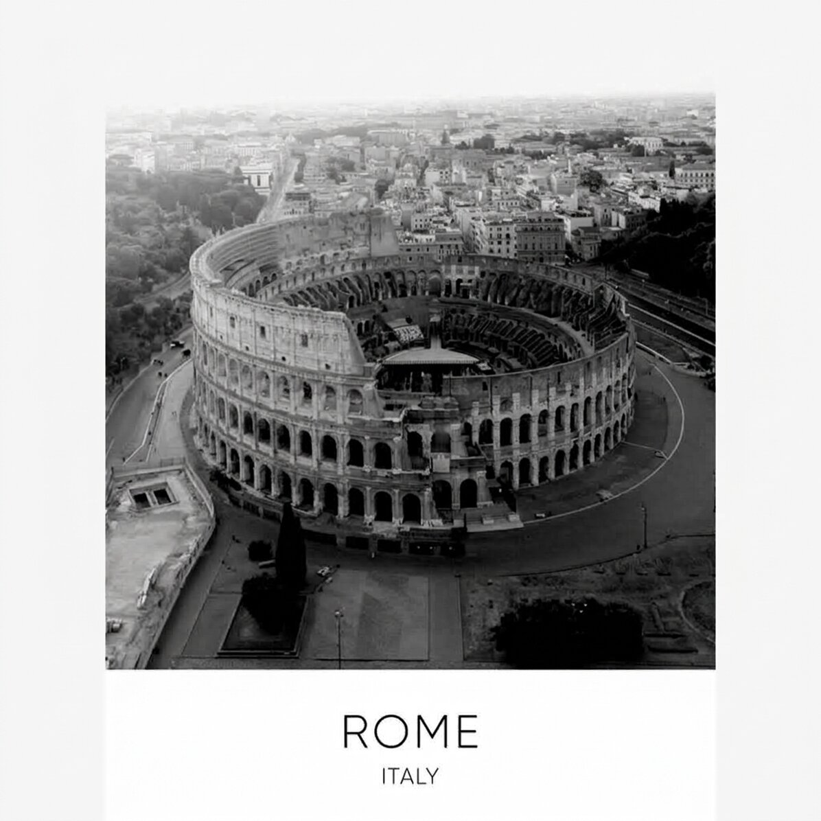 Poster van het Colosseum in Rome, Italië