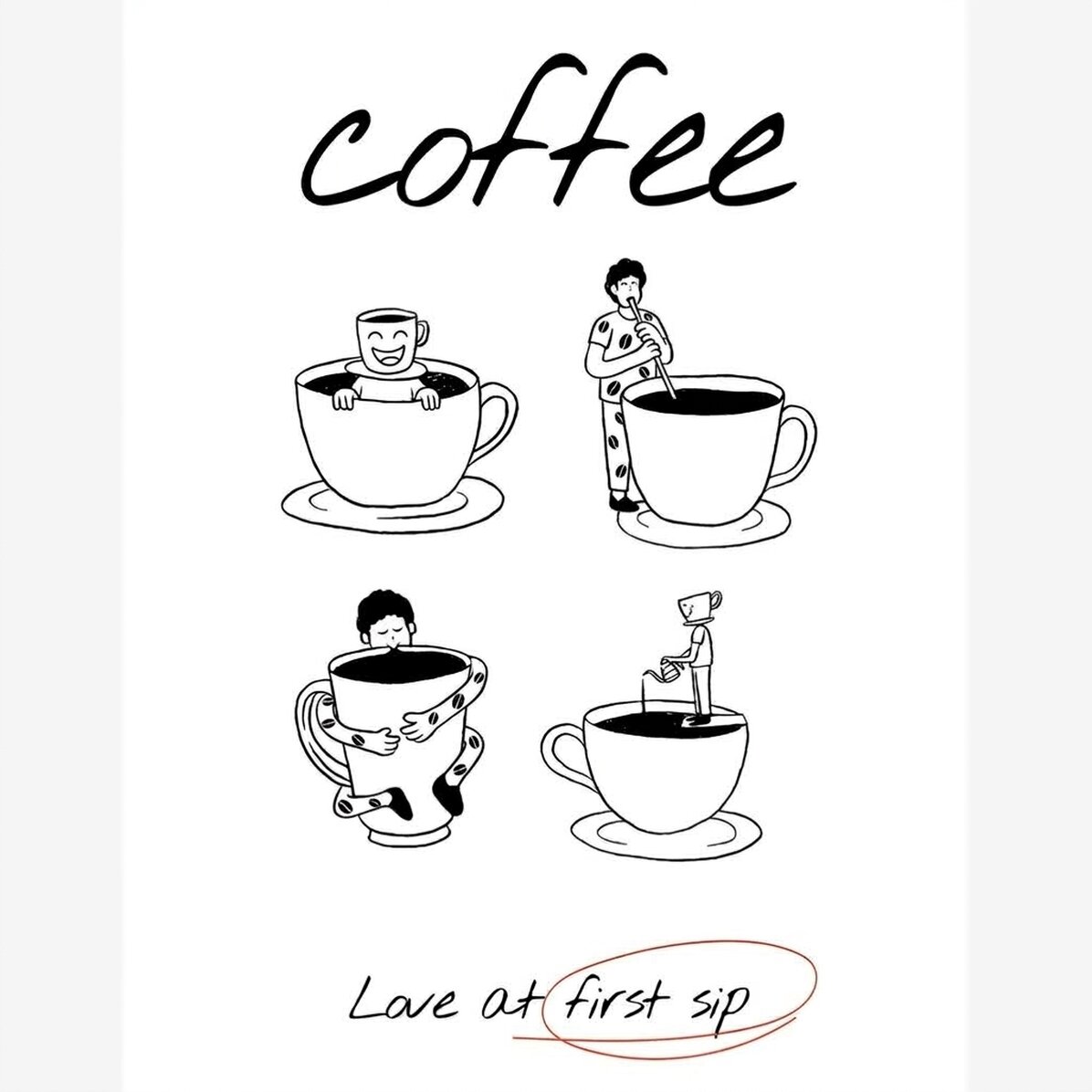 Affiche « Coffee love »