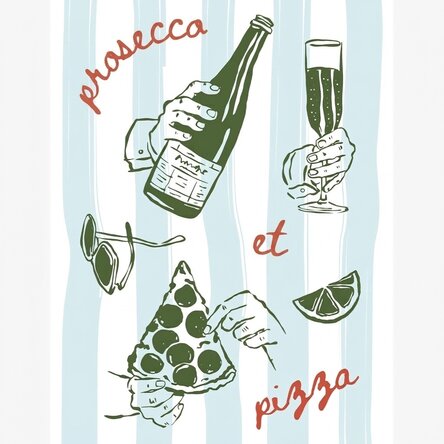 Affiche « Prosecco & Pizza »