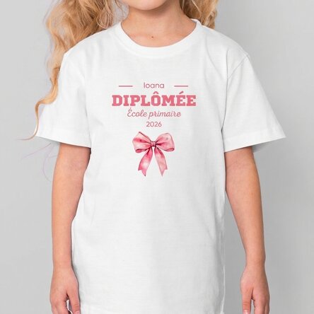 T-shirt en coton pour enfants personnalisé avec un message - Absolventa