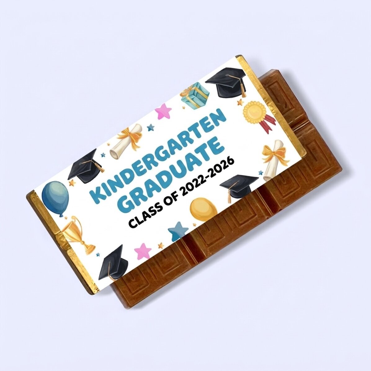 Mini-tablette de chocolat personnalisée pour enfants avec message - Diplômé de la maternelle