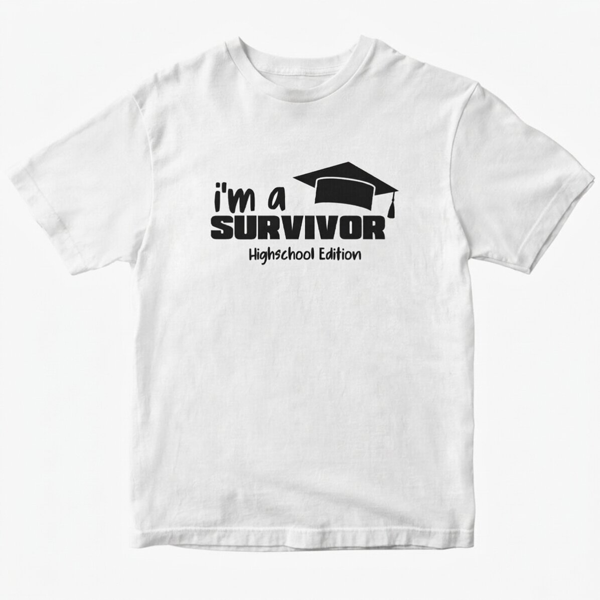 Katoenen T-shirt met gepersonaliseerde tekst - Survivor