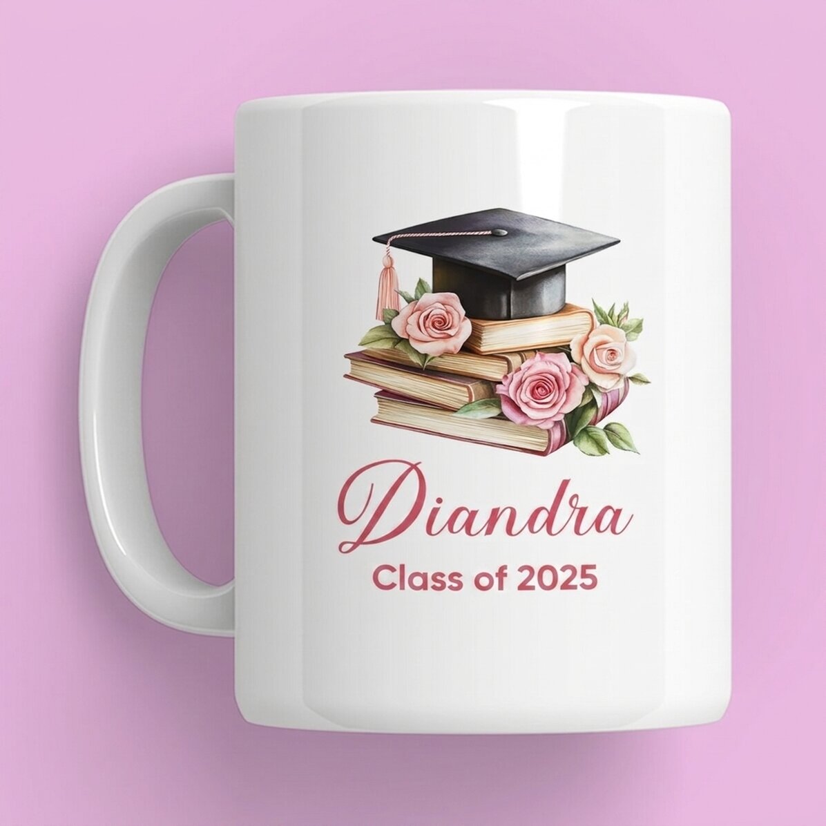 Tasse personnalisée avec un prénom et un texte - Remise des diplômes