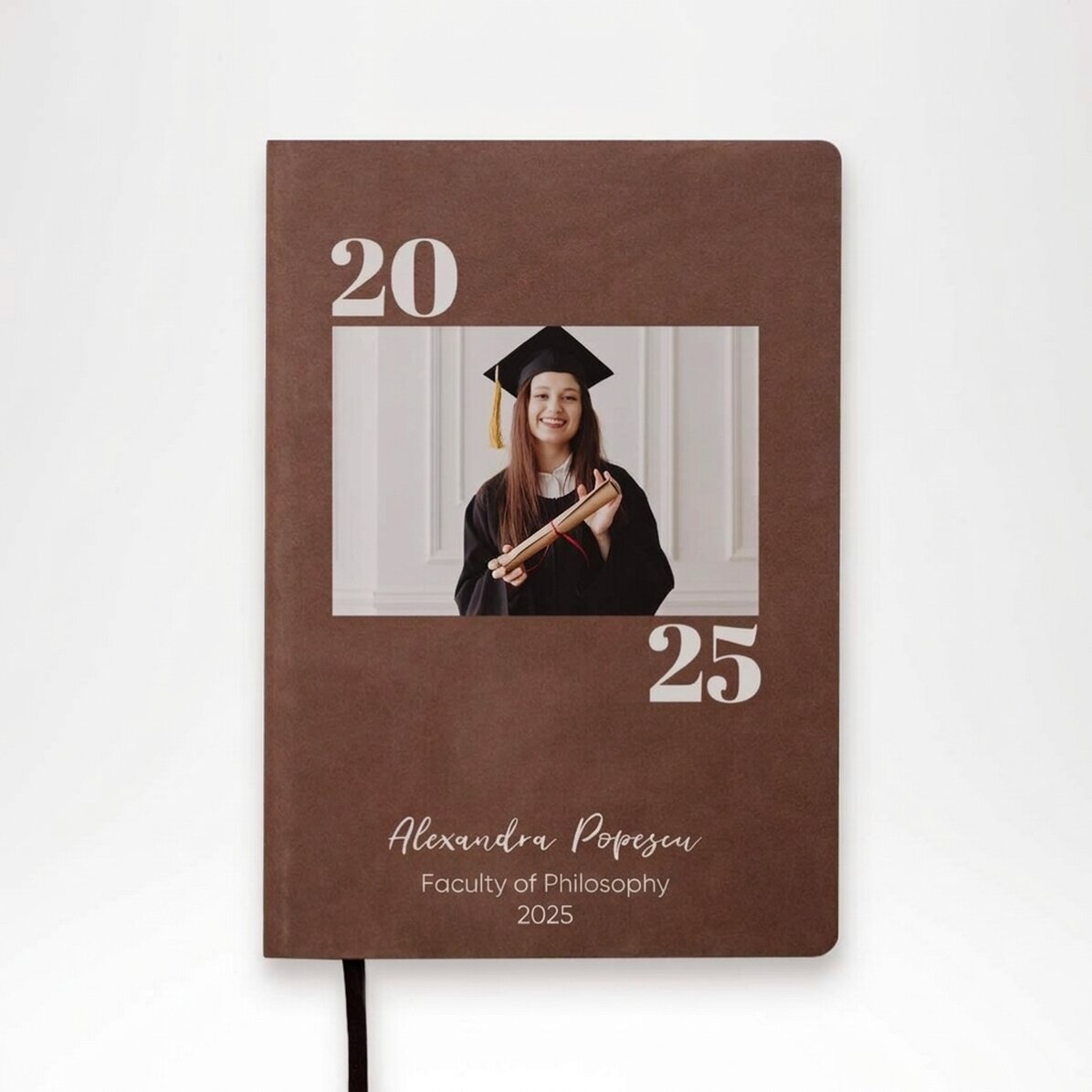 Gepersonaliseerde agenda met foto en boodschap - Afstuderen