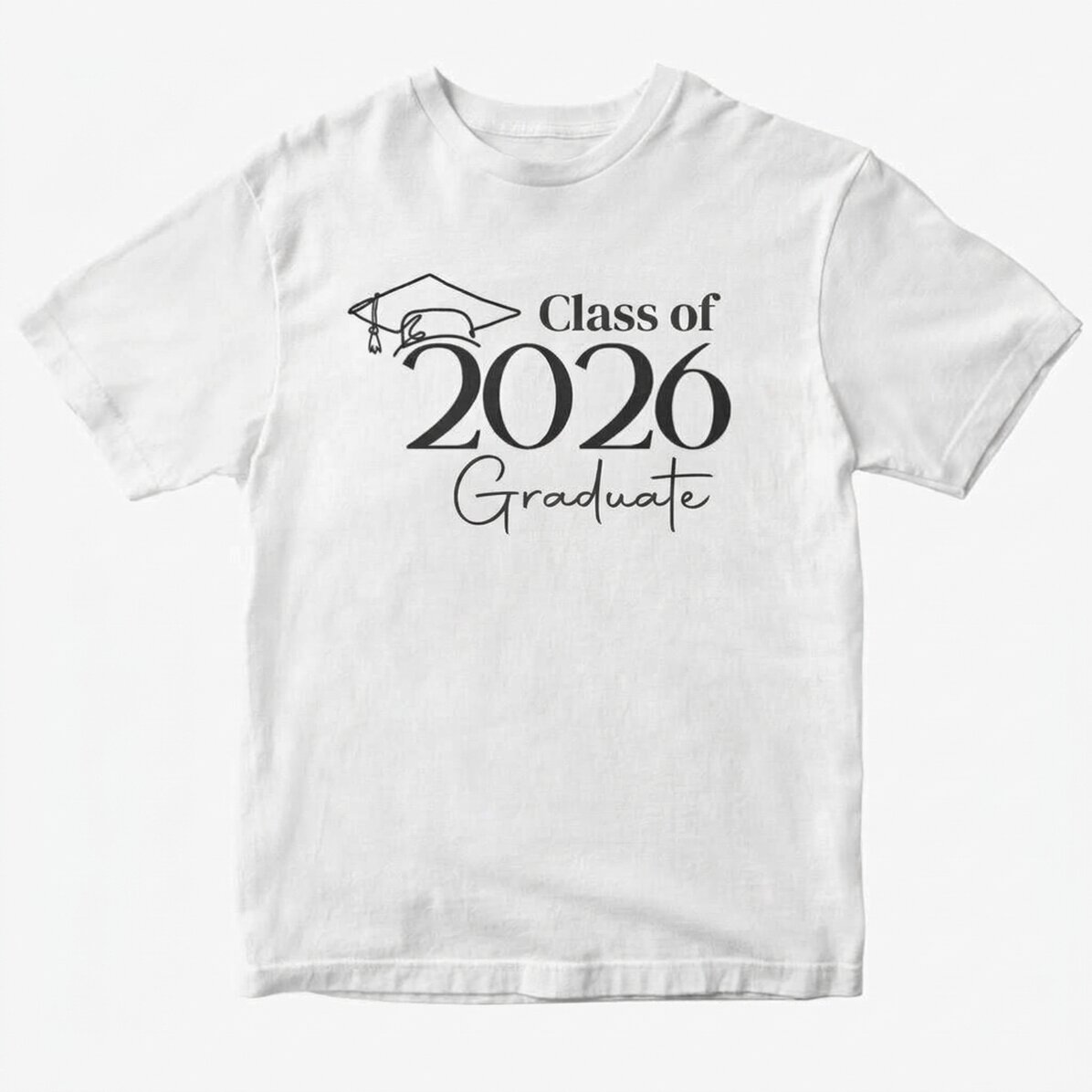 T-shirt en coton personnalisé avec un texte - Remise des diplômes