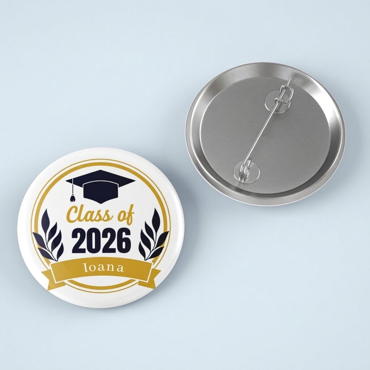 Gepersonaliseerde button met naam - Afstuderen