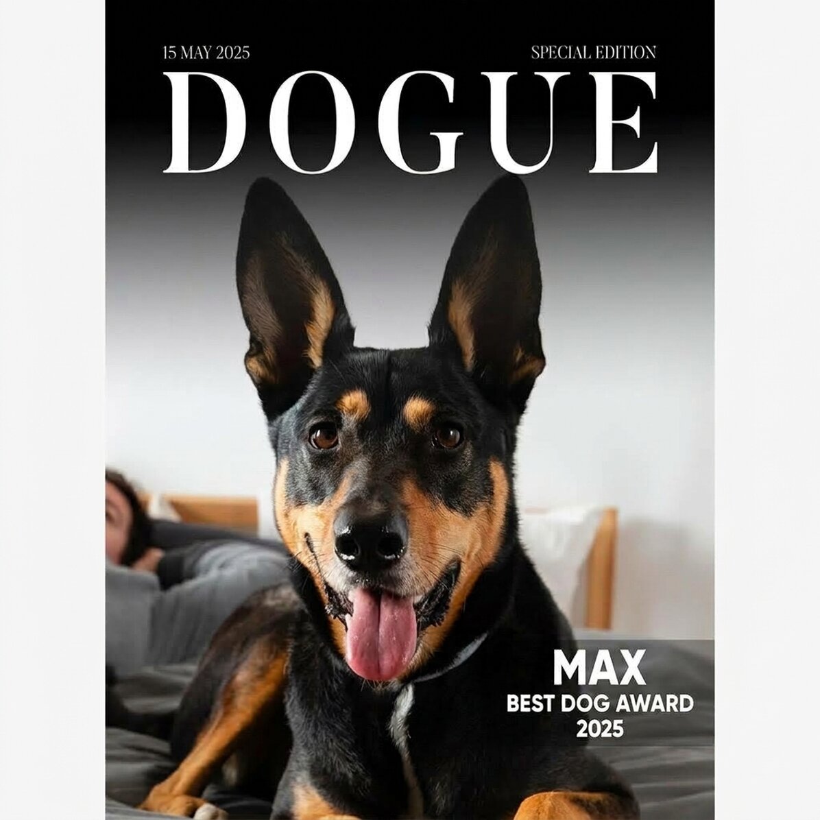 Affiche personnalisée avec photo et texte - Dogue