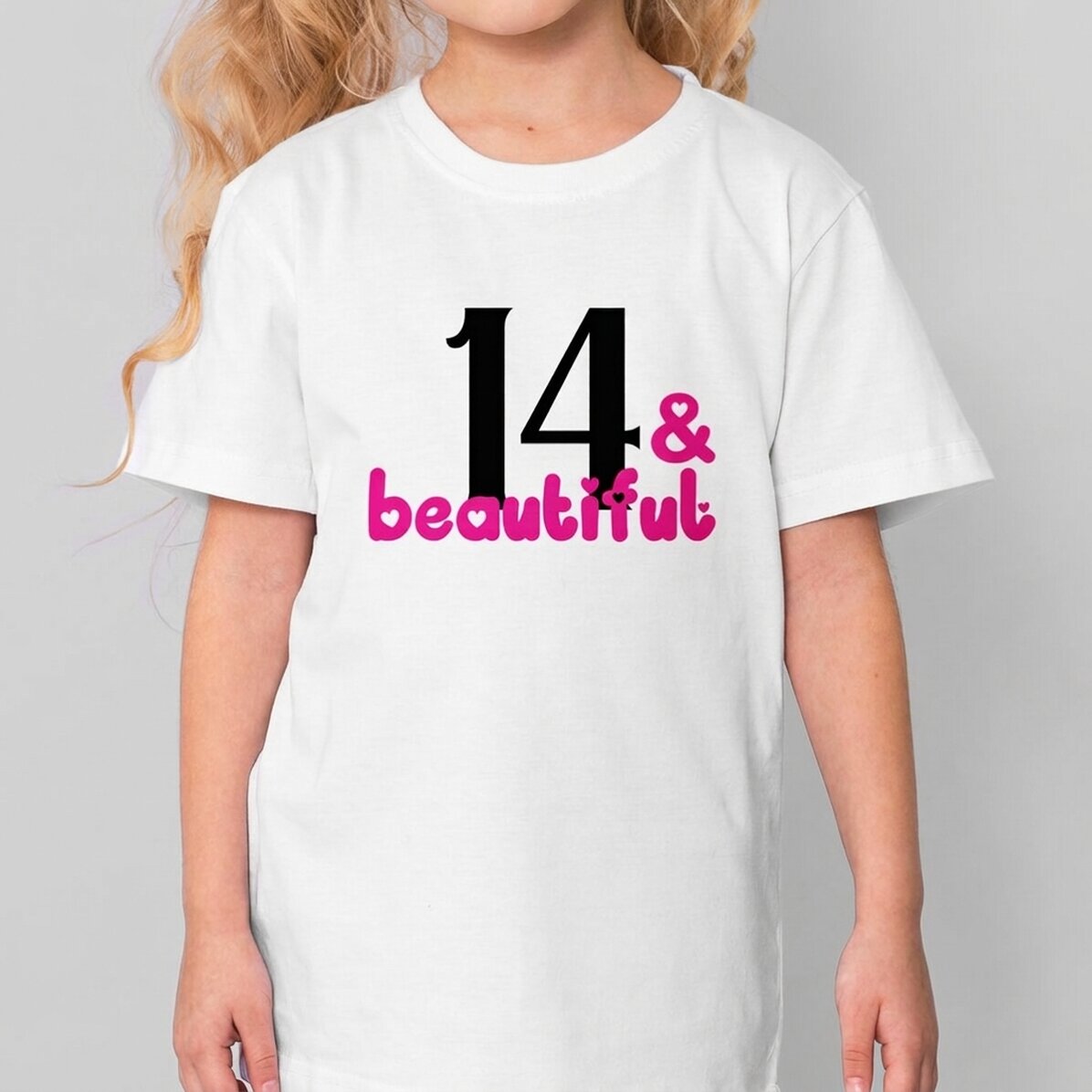 T-shirt en coton pour enfants personnalisé avec un message - Beautiful