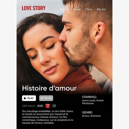 Affiche personnalisée avec photo et texte - Film